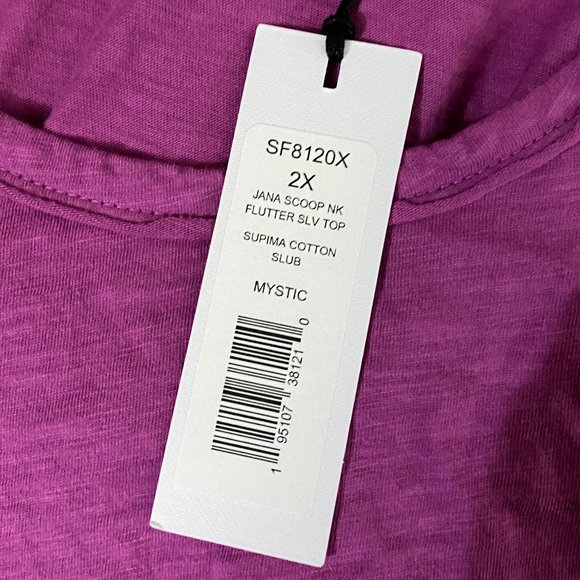 Michael Stars Jana Flutter Sleeve  Tee 2X - Picture 8 of 10